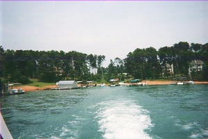 Approaching Allans dock