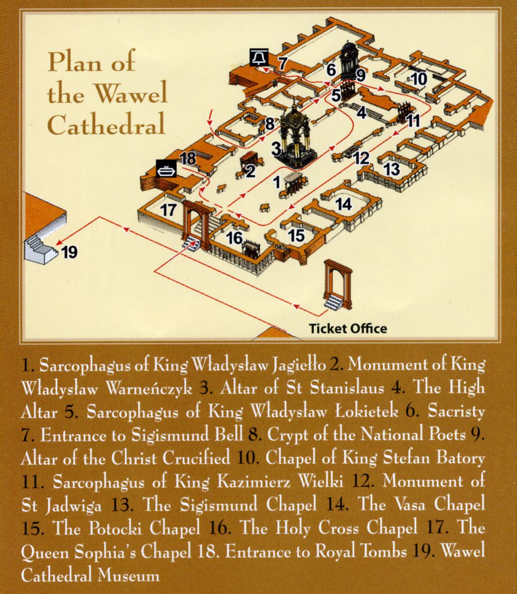 Wawel Church map