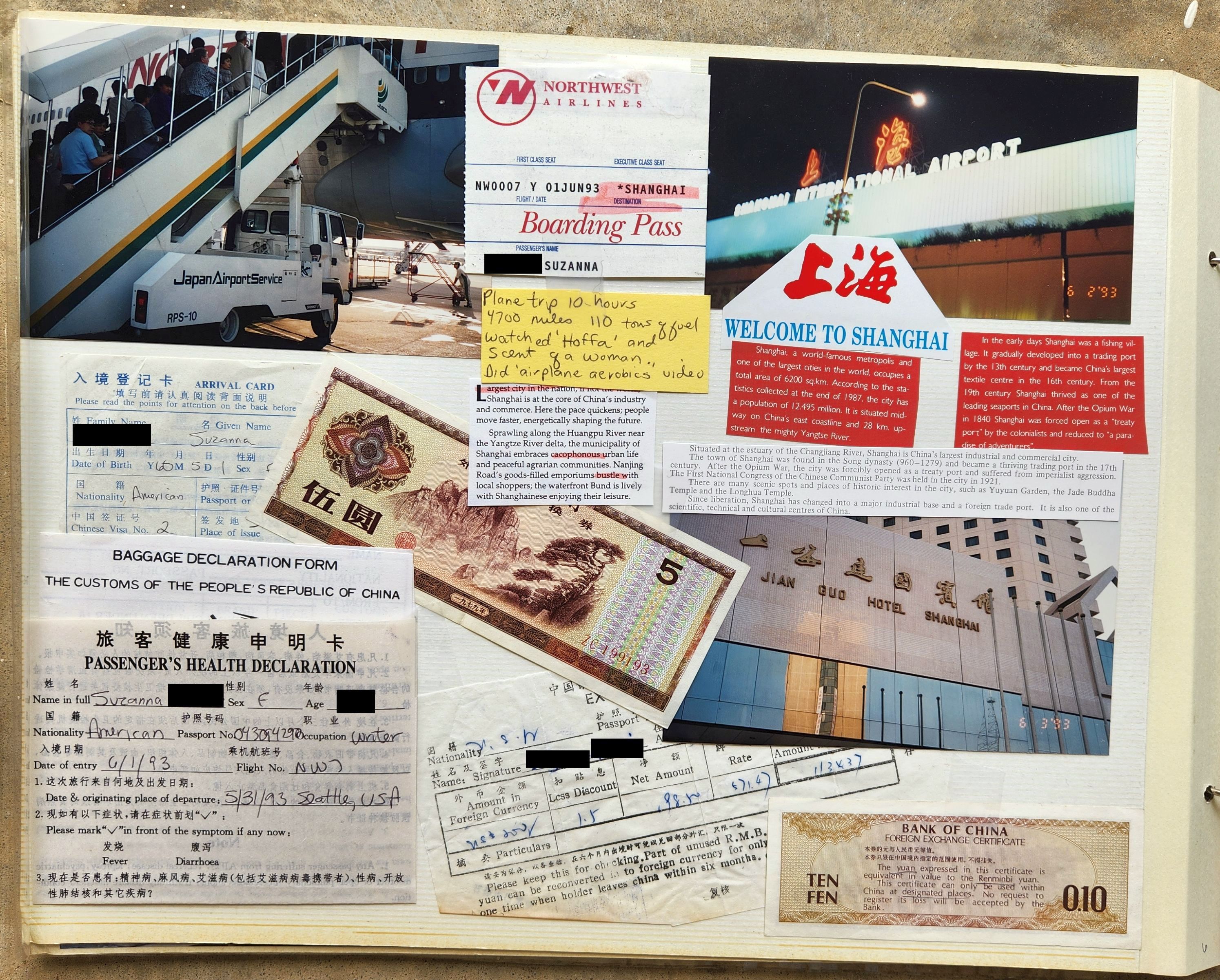 1993 Suzanna Travels to Asia