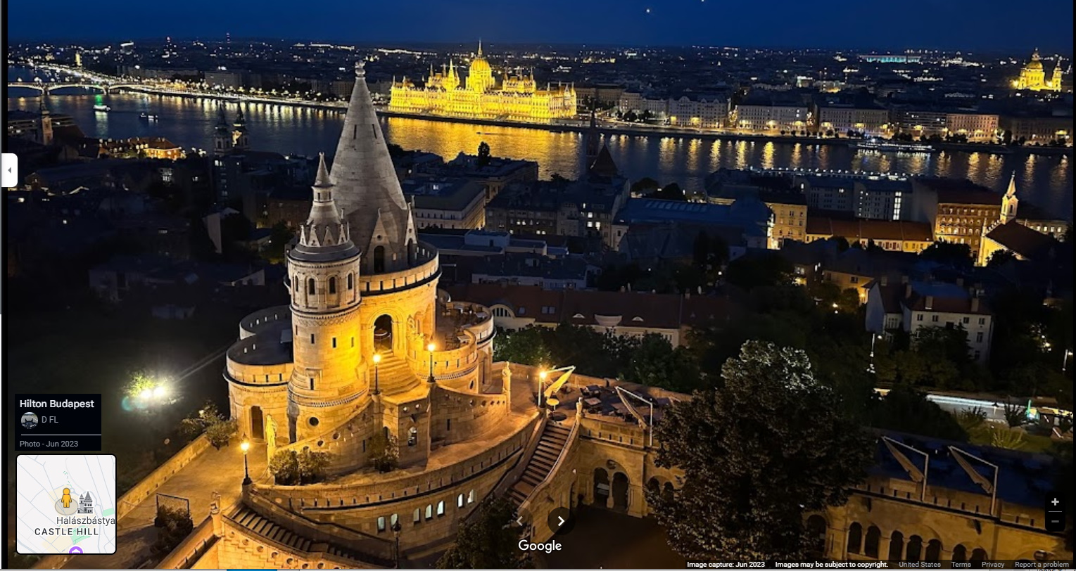 hilton budapest night